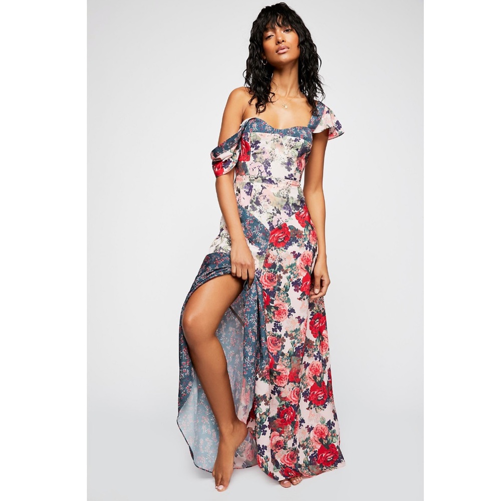 Free People Mixed Floral Pattern Maxi Dress - Picture 2 of 3